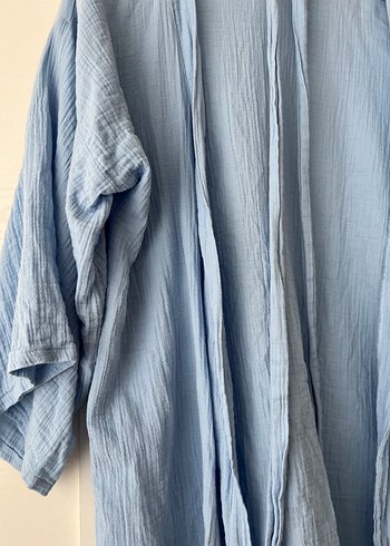 l Beden mavi Renk Mavi kimono kuşaklı kimono tesettür