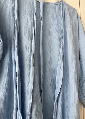 l Beden Mavi kimono kuşaklı kimono tesettür