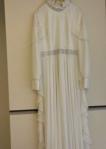 Beyaz elbise nişan elbisesi nikah elbisesi beyaz abiye
