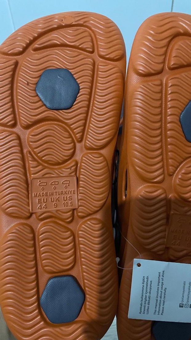 Tokalı Turuncu İçi Antresit Erkek Terlik - Görsel 5