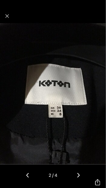 s Beden siyah Renk Koton blazer ceket