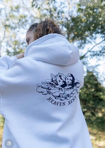 Beyaz Kapüşonlu Fermuarlı Sweatshirt - Görsel 2