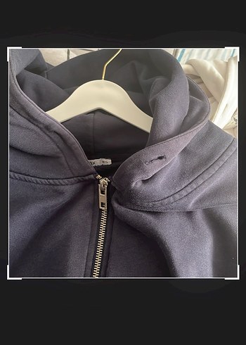 Lacivert Fermuarlı Kadın Sweatshirt - Görsel 5