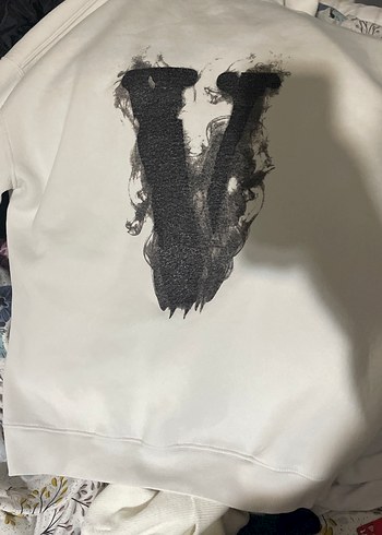 Kadın Beyaz Kapüşonlu Baskılı Sweatshirt - Görsel 6