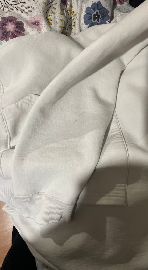 Kadın Beyaz Kapüşonlu Baskılı Sweatshirt - Görsel 5