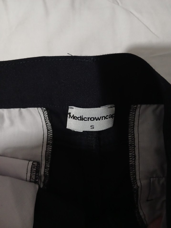 Siyah unisex pantolon Bel Detaylı - Görsel 2