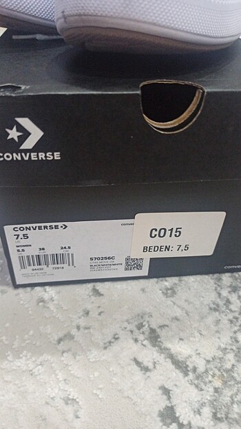 38 Beden siyah Renk Converse 