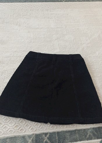 Bershka Fermuarlı Siyah Kadın Mini Etek
