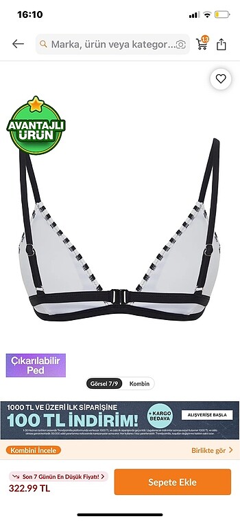 42 Beden Bikini ustu