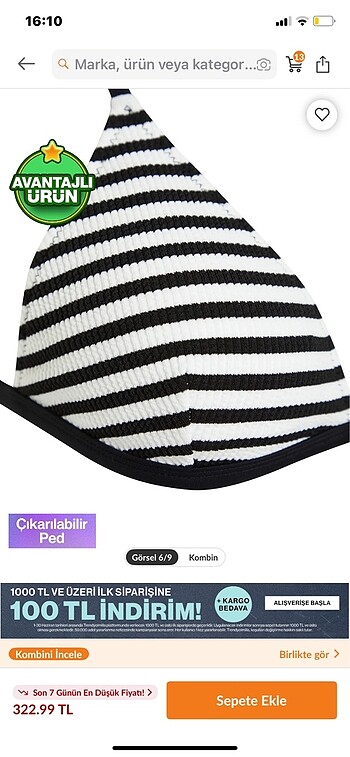 42 Beden çeşitli Renk Bikini ustu