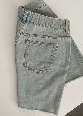 Diğer Bej Renkli Rahat Kesim Kadın Denim Mini Etek