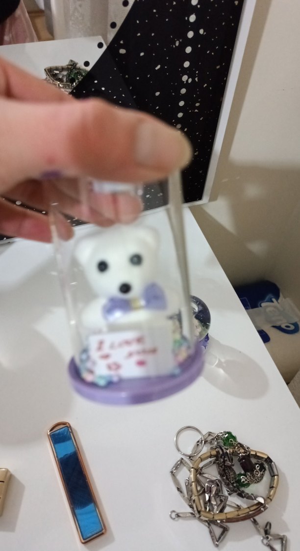 Mor Renkli Figürin ve Kar Küresi Seti - Görsel 5