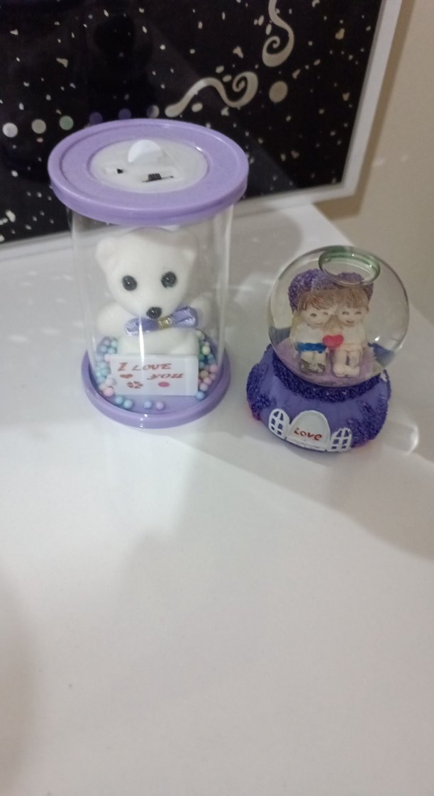 Mor Renkli Figürin ve Kar Küresi Seti - Görsel 2