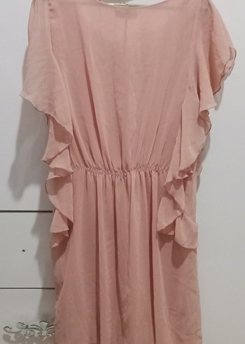 Pembe Fırfırlı Elbise - Görsel 2