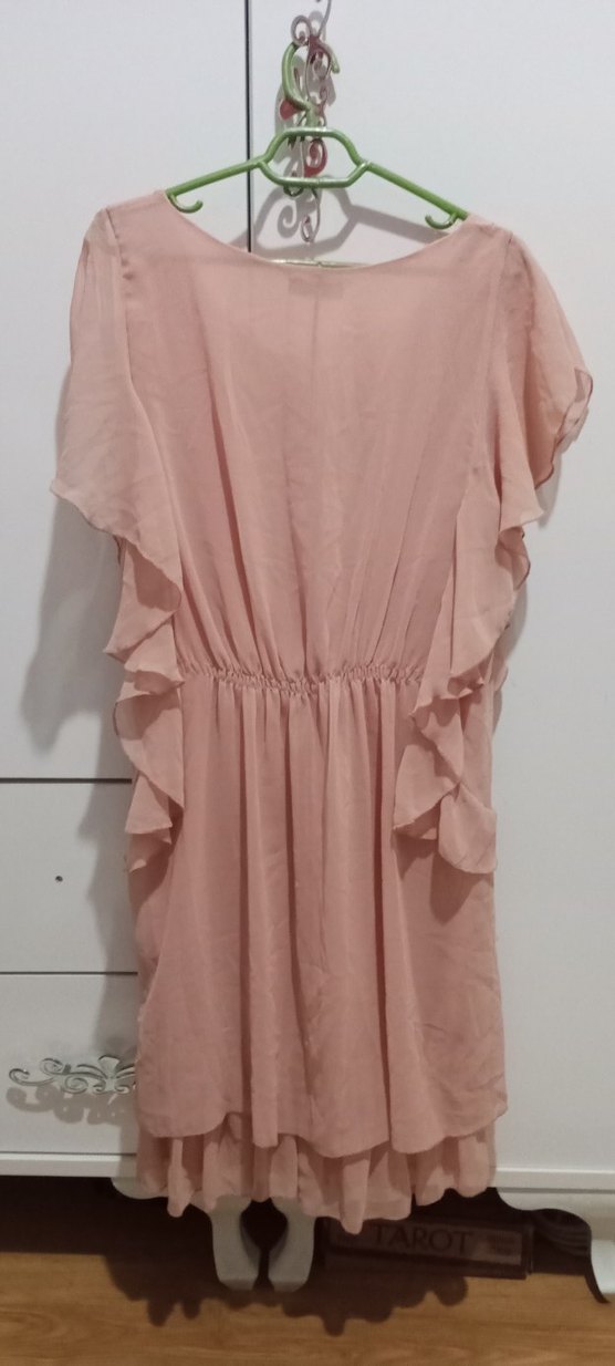 Pembe Fırfırlı Elbise - Görsel 2