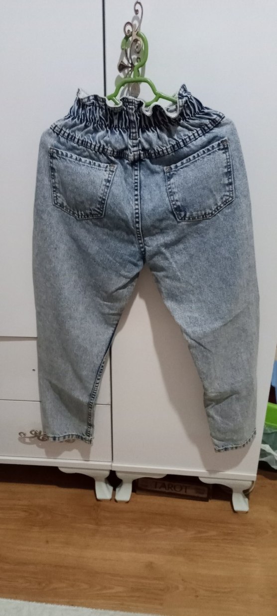 lastik detay kot pantolon - Görsel 4