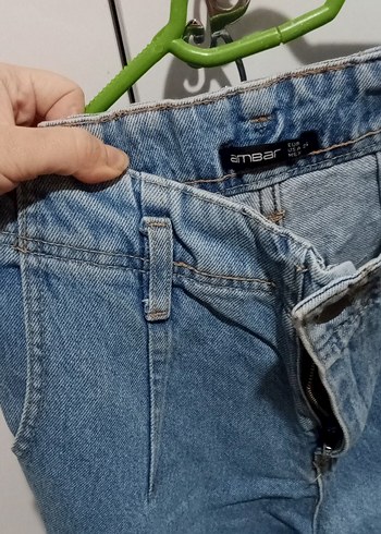 Pastel Mavi Kadın Normal Kesim Denim Pantolon ambar marka - Görsel 2