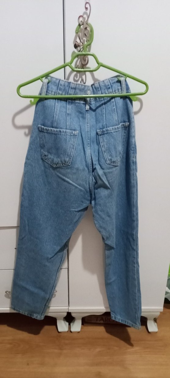 Pastel Mavi Kadın Normal Kesim Denim Pantolon ambar marka - Görsel 5