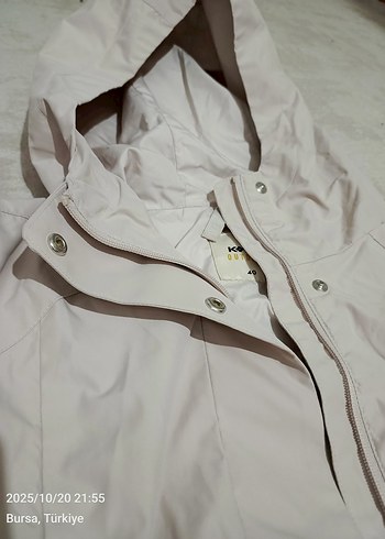 Beyaz Midi Boy Kadın Yağmurluk - Görsel 5