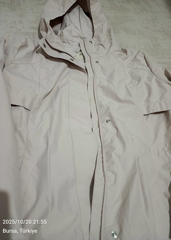 Beyaz Midi Boy Kadın Yağmurluk - Görsel 7