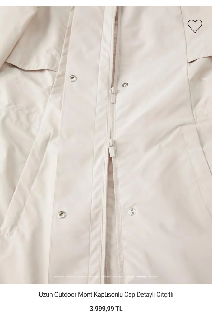 Beyaz Midi Boy Kadın Yağmurluk - Görsel 4
