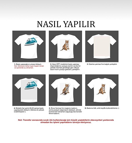  Dtf transfer baskı A4 boyutunda tekstil ürününe