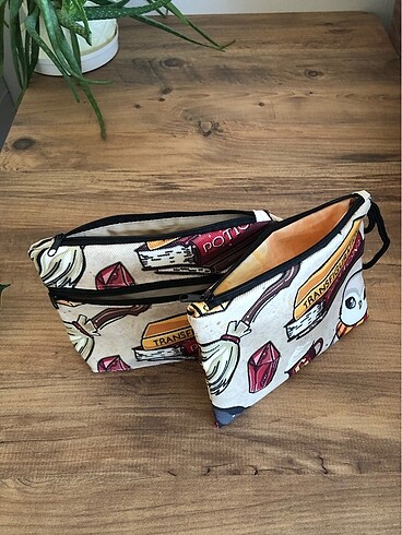 İkili Makyaj çantası (cüzdan) - Görsel 5