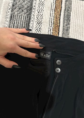 Wella Siyah Kumas Pantolon