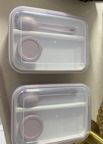 Bej Renkli Pastel Yemek Saklama Kabı Seti - Görsel 2