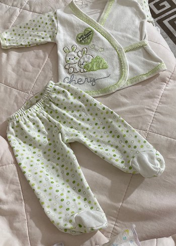 Nakışlı Dantel Detaylı Bebek Erkek Takımı - Görsel 2