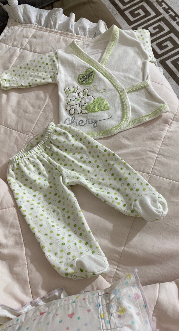 Nakışlı Dantel Detaylı Bebek Erkek Takımı - Görsel 2