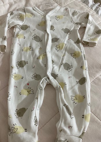 Uzun Kollu Beyaz Bebek Tulum - Görsel 3