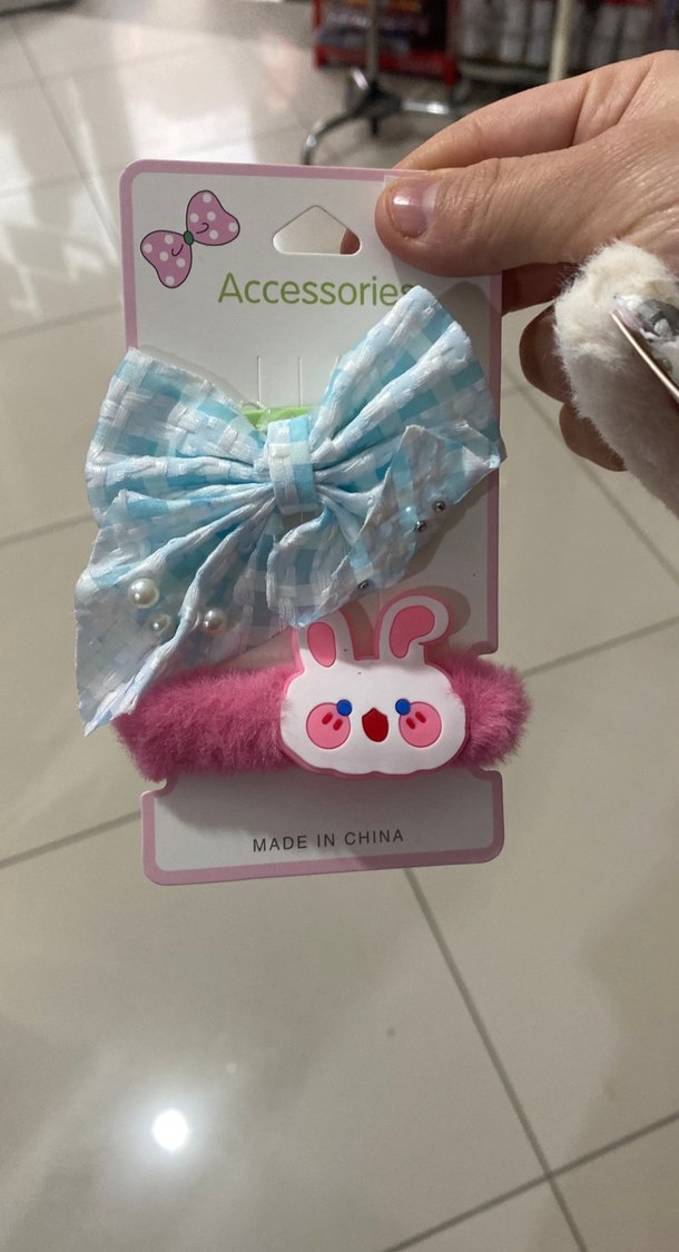 Çocuk için bağlamalı fiyonk ve peluş toka seti - Görsel 2