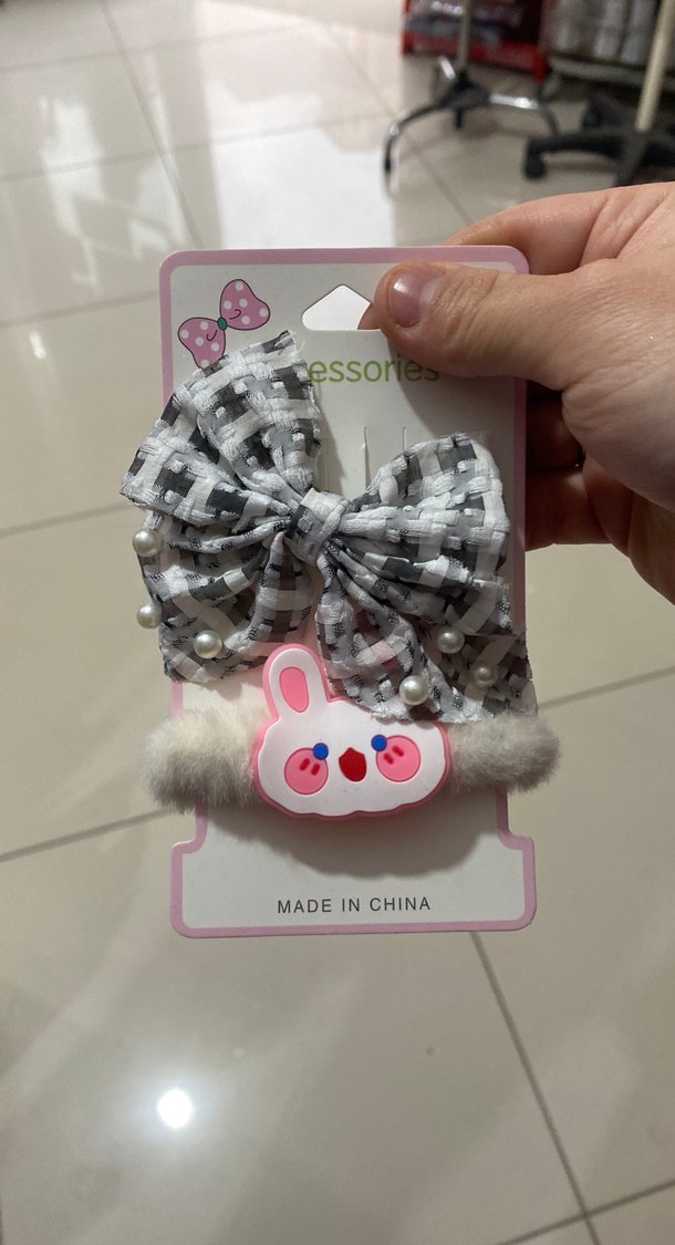 Çocuk için bağlamalı fiyonk ve peluş toka seti - Görsel 3