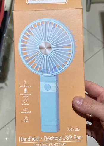 Bej Renkli Taşınabilir El Vantilatörü - Görsel 3
