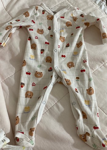 Düğmeli Uzun Kollu Bebek Tulum - Görsel 3