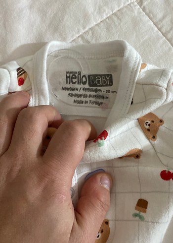 Düğmeli Uzun Kollu Bebek Tulum - Görsel 5