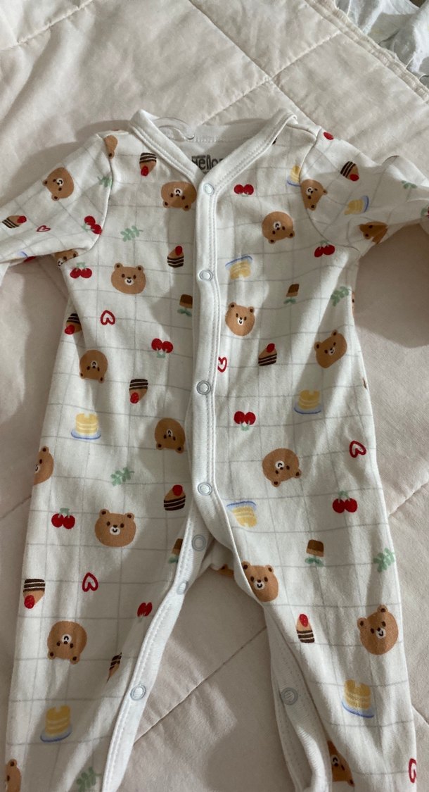 Düğmeli Uzun Kollu Bebek Tulum - Görsel 4