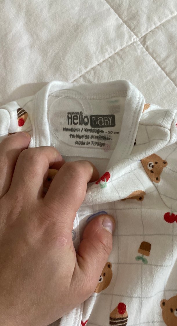 Düğmeli Uzun Kollu Bebek Tulum - Görsel 5