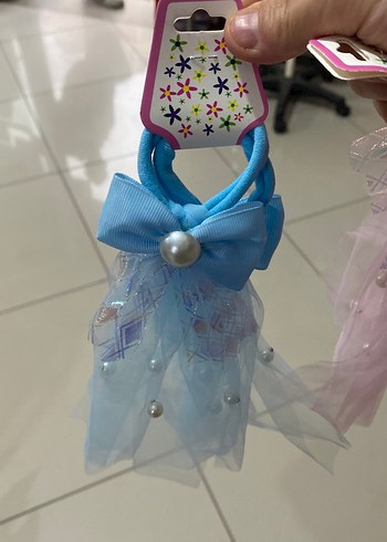 İnci Detaylı Pembe Fiyonklu Çocuk Toka - Görsel 2