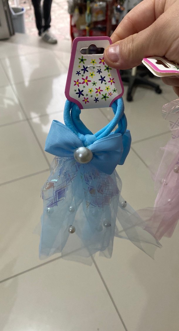 İnci Detaylı Pembe Fiyonklu Çocuk Toka - Görsel 2