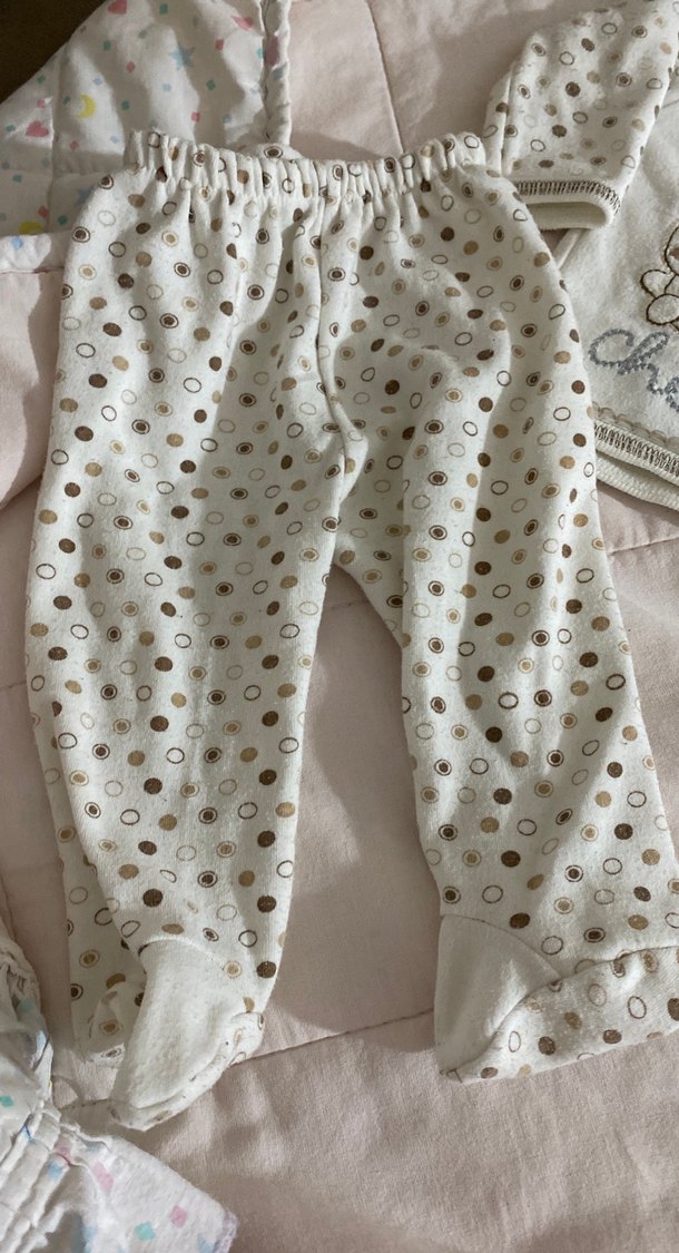 Nakışlı Beyaz Bebek Kız Takımı - Görsel 4