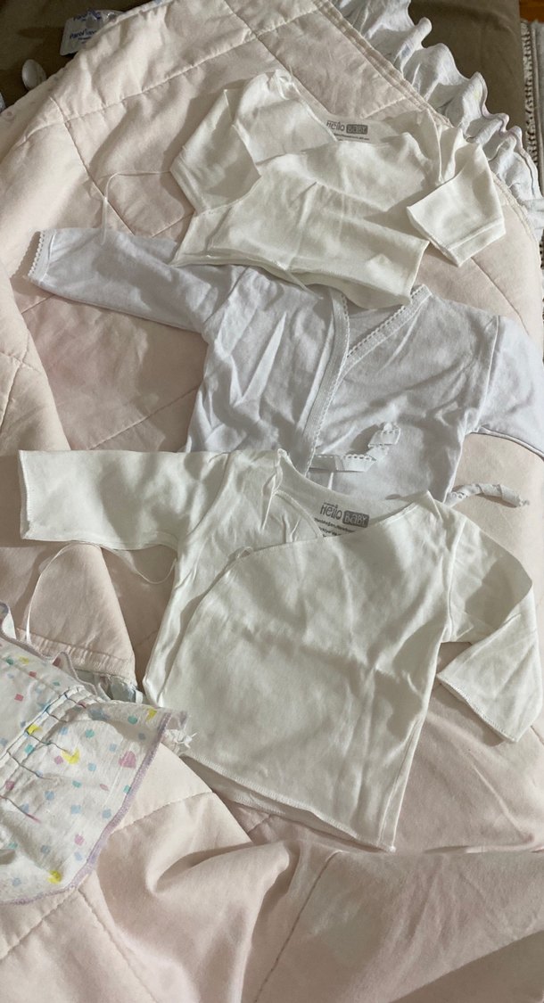 Bebek Beyaz Pamuklu Zıbın - Görsel 2