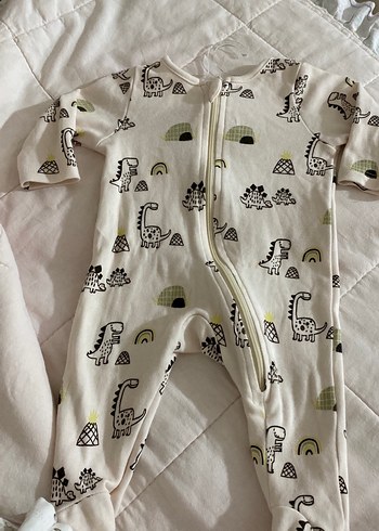 Uzun Kollu Fermuarlı Bebek Tulum - Görsel 3