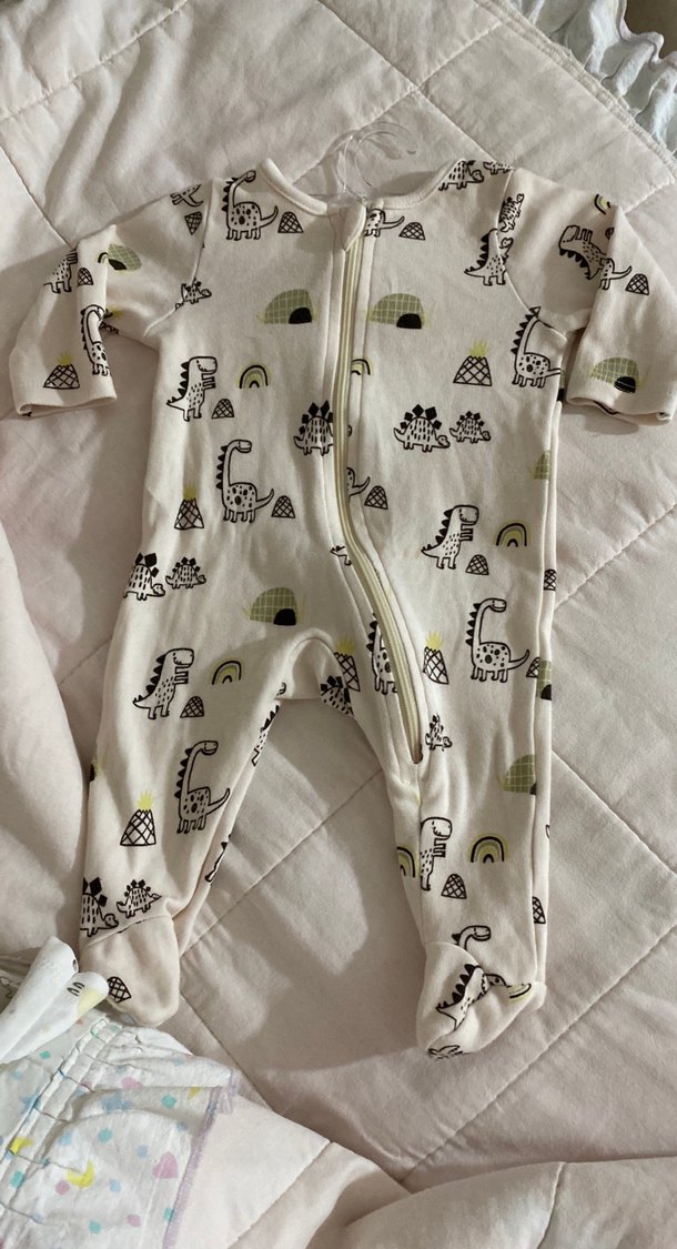 Uzun Kollu Fermuarlı Bebek Tulum - Görsel 2