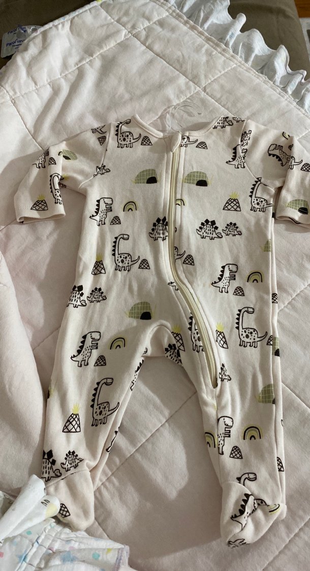 Uzun Kollu Fermuarlı Bebek Tulum - Görsel 3