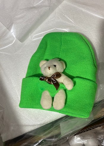 Kahverengi Nakışlı Çocuk Bere - Görsel 4