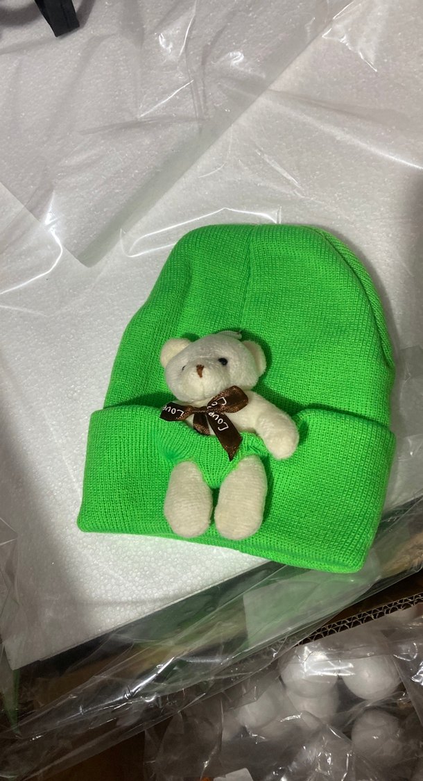 Kahverengi Nakışlı Çocuk Bere - Görsel 4