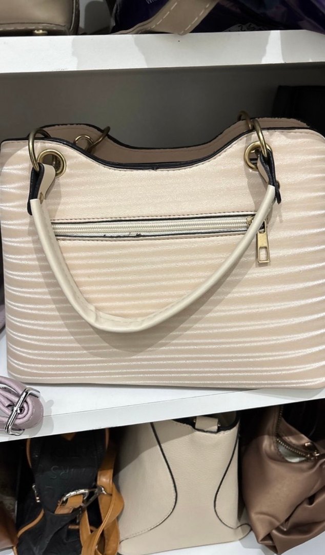 Bej Pilili Kadın Çanta - Görsel 3