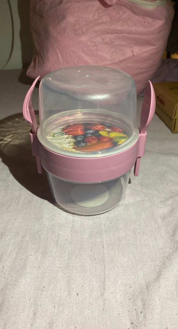 Pastel Pembe Saklama Kabı - Görsel 2